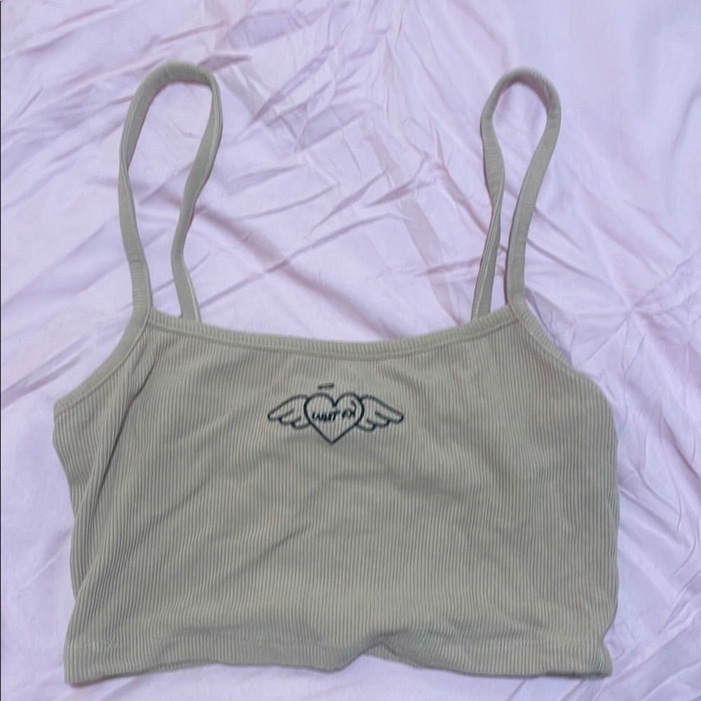 White Fox cropped tank